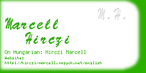 marcell hirczi business card